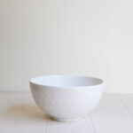Ensaladera relieve origami - blanco