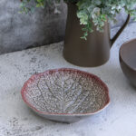 Ensaladera baja pequeña - Colección Col - Gris y berenjena