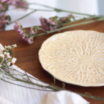 Plato postre hoja - Amarillo pastel - Colección repollo