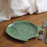 Plato postre - Pez - Verde
