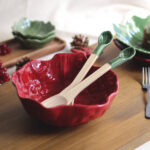 Ensaladera hoja - Mediana - Colección repollo - Rojo