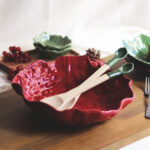 Ensaladera hoja - Grande - Colección repollo - Rojo