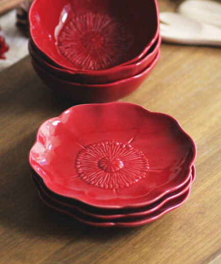 Platito - Colección Flor - Rojo