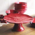 Soporte para tartas - Flor - Rojo