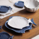 Plato postre - Pez - Blanco