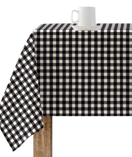 Mantel antimanchas - Cuadros vichy - Negro