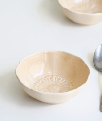 Cuenco Flor - Crema