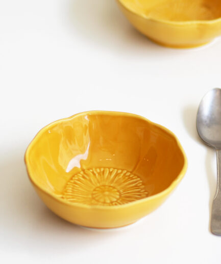 Cuenco Flor - Ocre