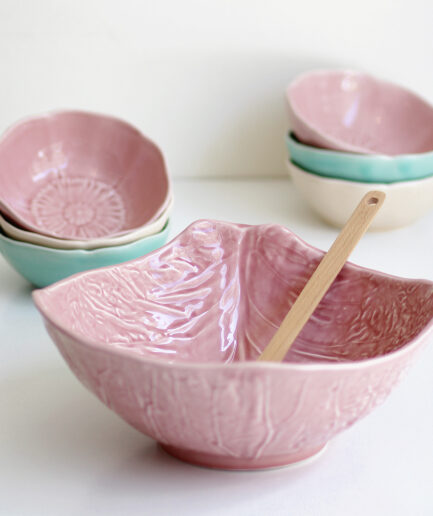Ensaladera grande - Colección repollo - Rosa