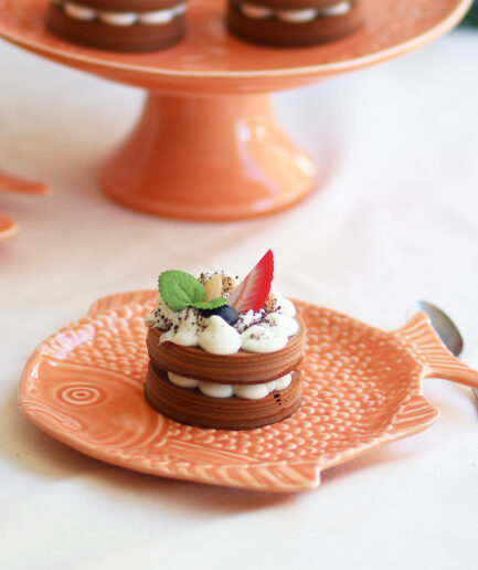 Plato postre - Pez - Coral