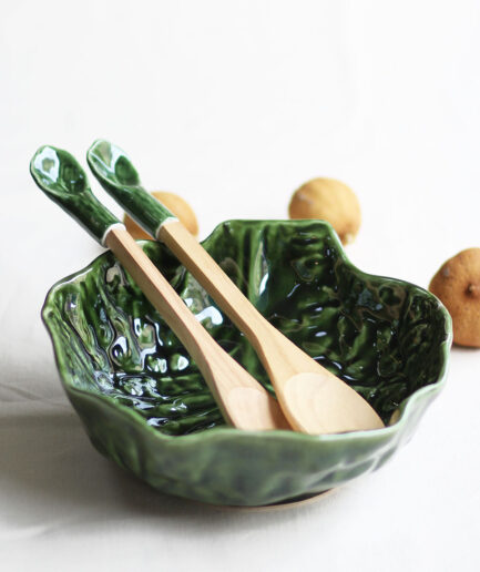 Ensaladera hoja - Mediana - Colección repollo - Verde