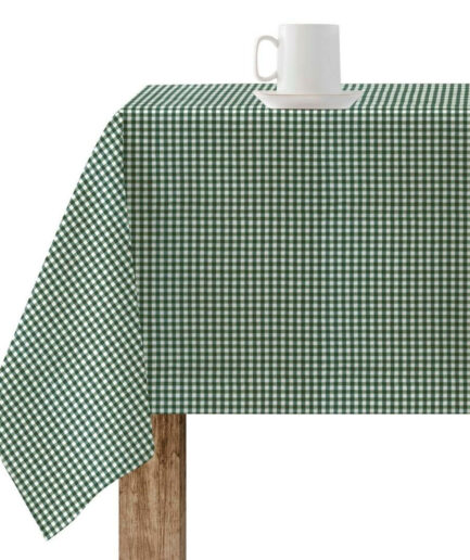 Mantel antimanchas - Cuadros vichy pequeños - Verde