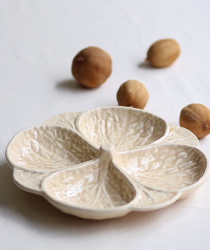 Bandeja hoja aperitivos- Colección Repollo - Amarillo pastel