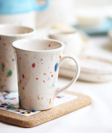 Taza - Blanco - Classic - Colección pinceladas