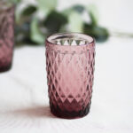 Vasos Largos Rombos - Malva - Pack de 6