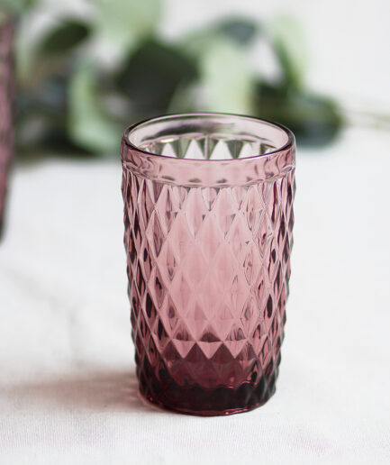 Vasos Largos Rombos - Malva - Pack de 6