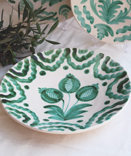 Plato grande "De la sierra" - Verde