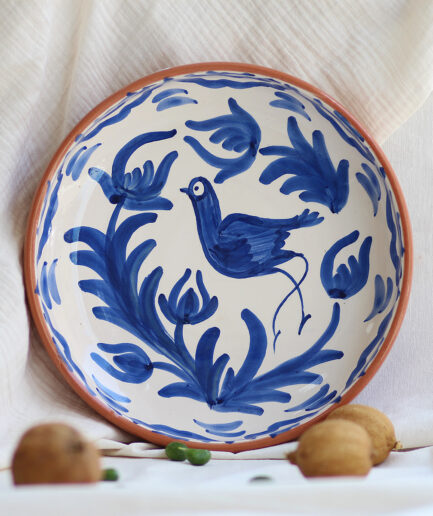 Ensaladera grande "El canto"- Azul