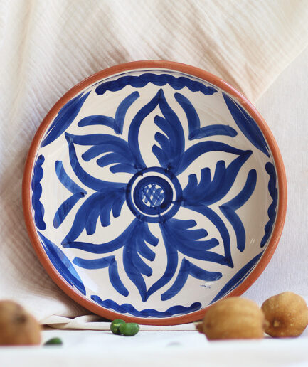 Ensaladera mediana "Estrella floral" - Azul