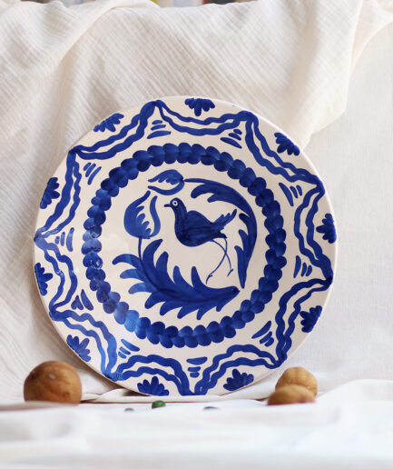 Plato grande "El canto" - Azul