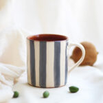 Taza rayas horizontales - Azul grisáceo