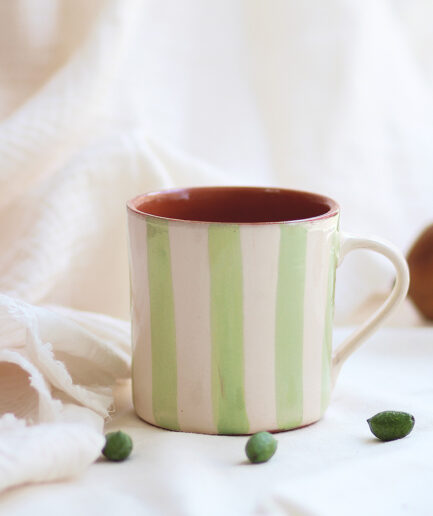Taza rayas horizontales- Verde lima