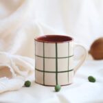 Taza rayas horizontales y verticales - Verdes