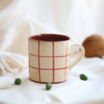 Taza rayas horizontales y verticales - Rojo