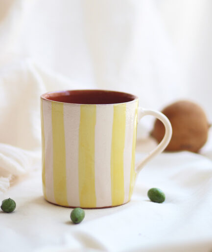 Taza rayas horizontales - Amarillo