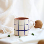 Taza rayas horizontales y verticales - Azul