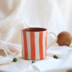 Taza rayas horizontales - Naranja