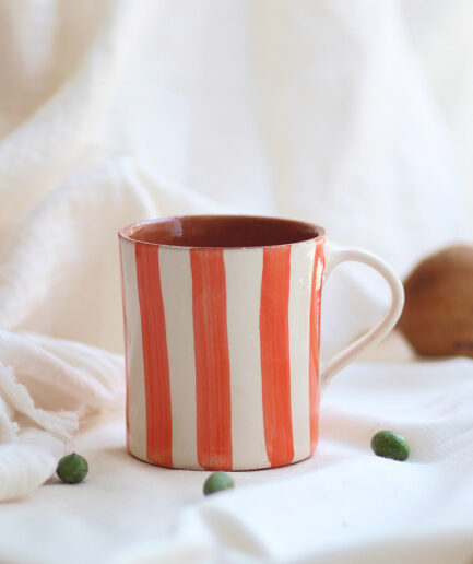 Taza rayas horizontales - Naranja