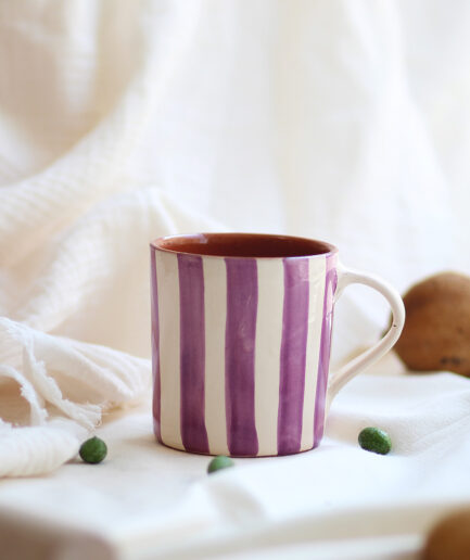 Taza rayas horizontales - Lila