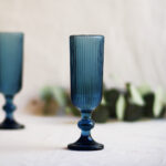 Copas Champagne Stripes - Azul - Pack de 6