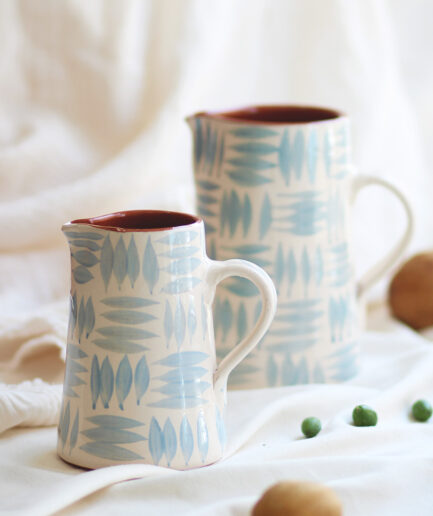 Jarra pequeña "Trazos" - Azul claro
