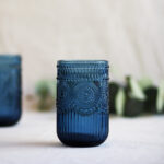 Vasos Largos Flor de girassol - Azul - Pack de 6