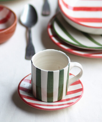 Platito - Colección "Entre Rayas" - Rojo