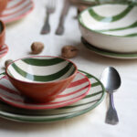 Cuenco alto - Colección "Entre Rayas" - Verde