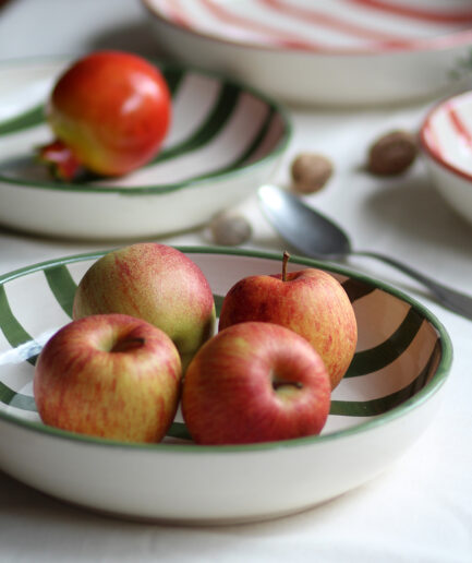 Ensaladera grande - Colección "Entre Rayas" - Verde