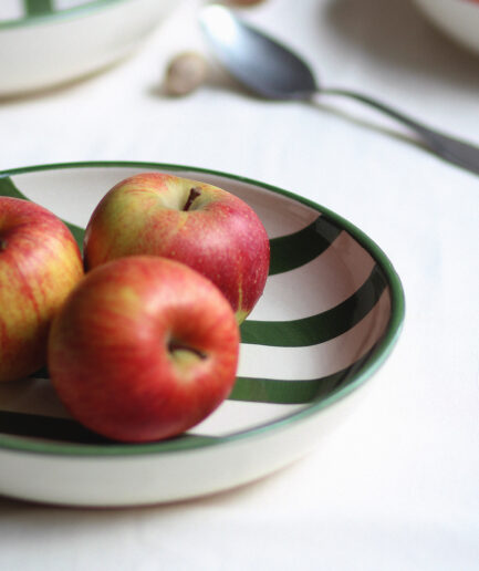 Ensaladera mediana - Colección "Entre Rayas" - Verde