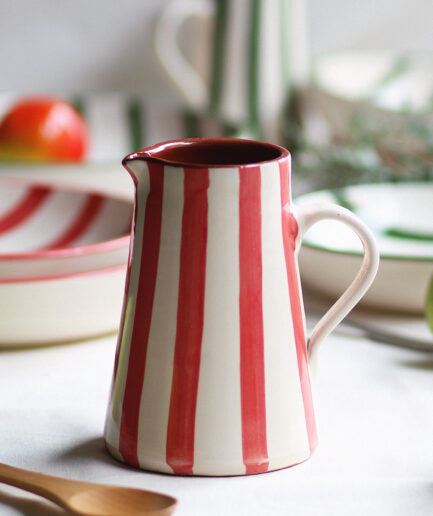 Jarra grande - Colección "Entre Rayas" - Rojo