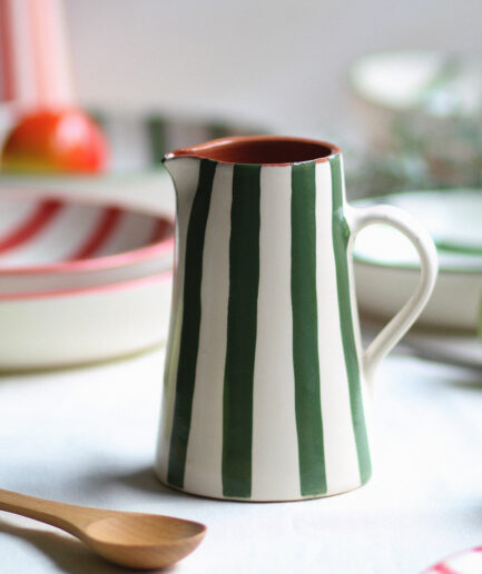 Jarra grande - Colección "Entre Rayas" - Verde