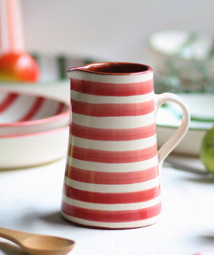 Jarra grande - Rayas horizontales - Rojo