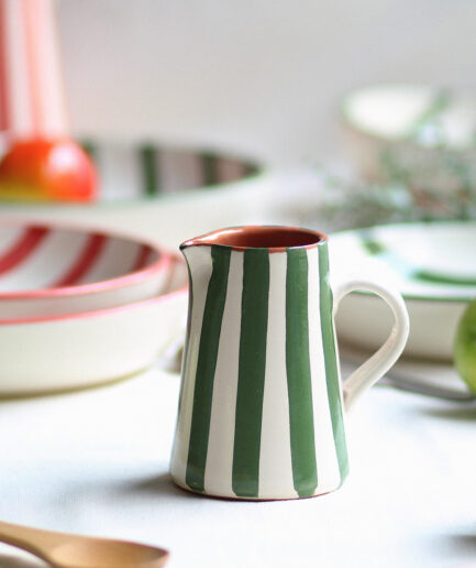 Jarra pequeña - Colección "Entre Rayas" - Verde